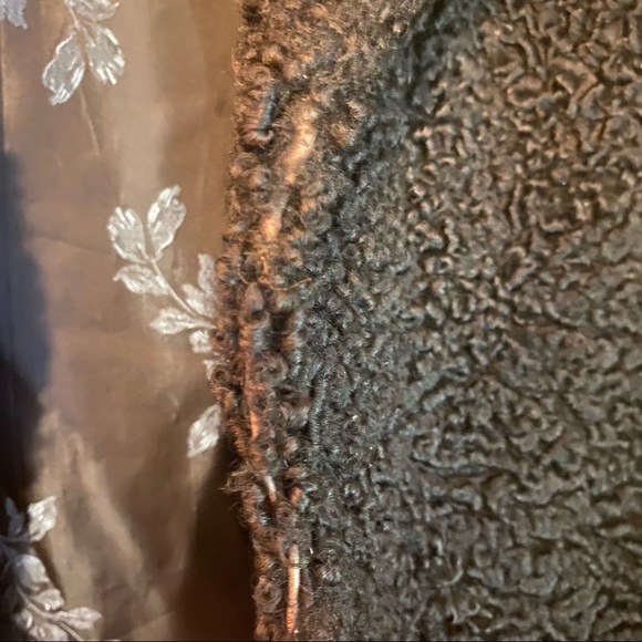 Vintage 60’s black astrakhan Persian lamb cropped jacket with mink collar - Picture 7 of 14